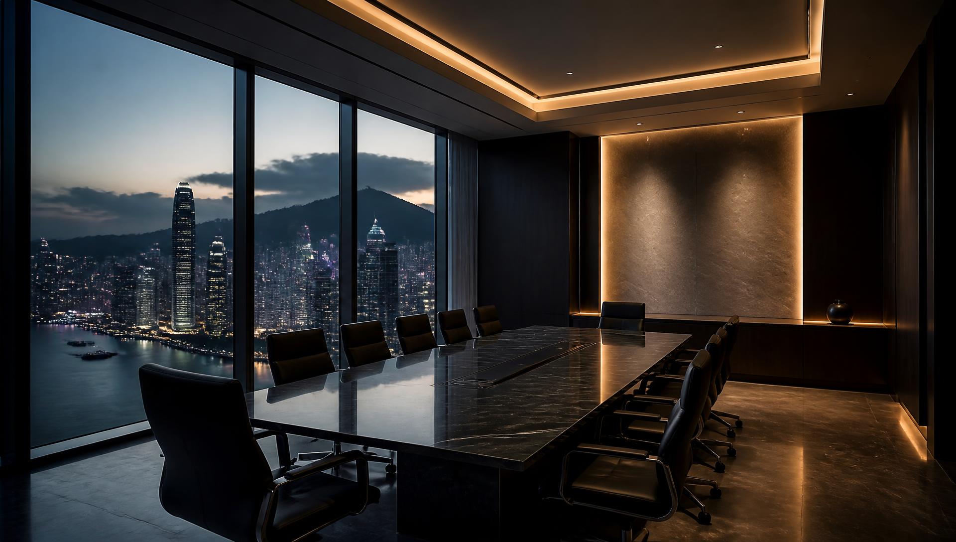 建纬律师所会议室夜景